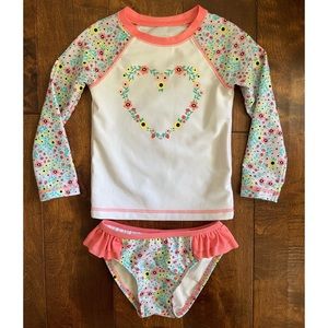 Cat & Jack Coral Floral Swimsuit